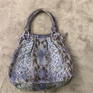 Tosca Blu real python blue bag